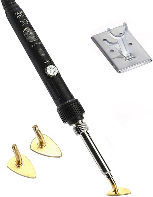 Arokimi Mini Iron, 80W Small Iron for Crafts Patches Shoes Hats, Adjustable Temperature, Easy to Use, with Replaceable Iron Tips (Black)