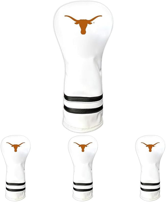 Team Golf NCAA White Vintage Fairway Golf Club Headcover, Form Fitting Design, Retro Design