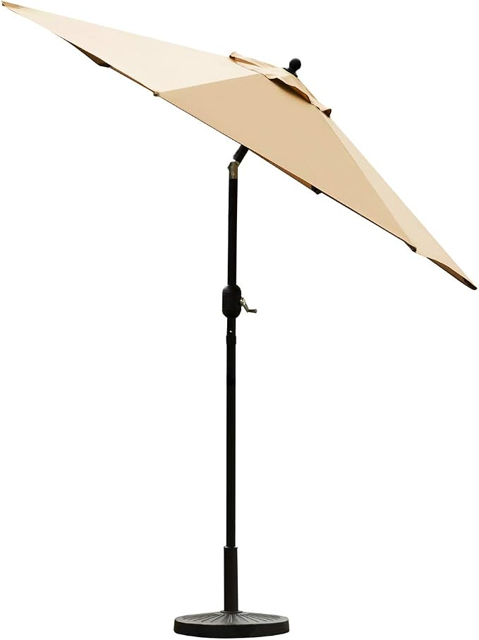 Sunnyglade 7.5' Patio Umbrella Outdoor Table Umbrella Tilt Crank Tan | Market - Image 2
