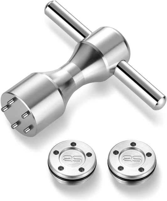 ROYMADE Golf Putter Weights 2pcs 5g/10g/15g/20g/25g/30g/35g/40g/45g with Wrench Kit Set Compatible with Titleist Scotty Cameron Putter Golf Accessory (2pcs 25g+Wrench)