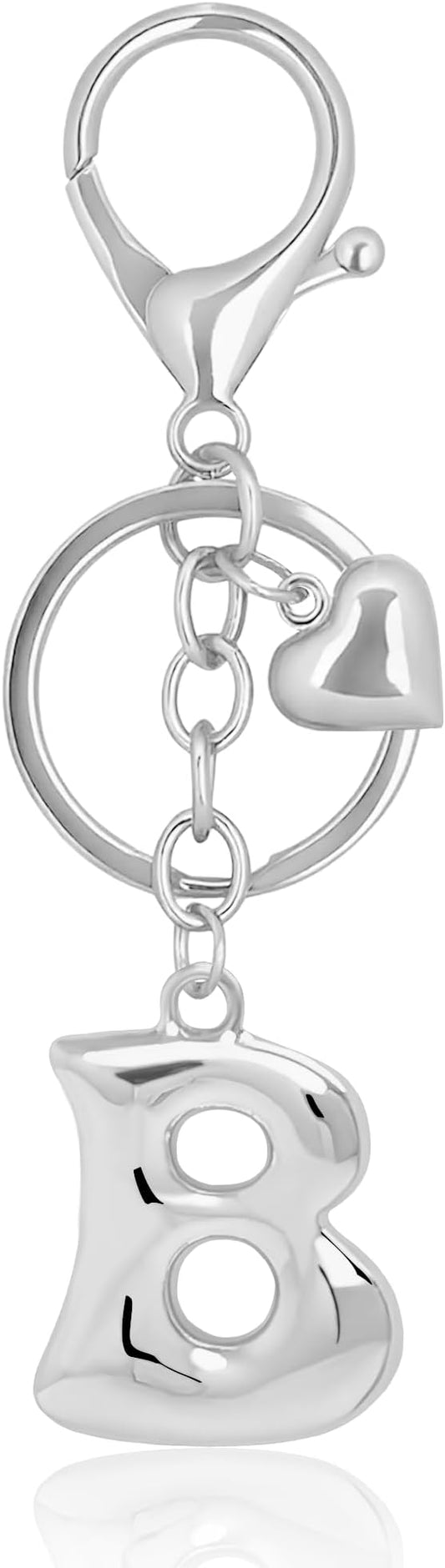 Gold Bubble Heart, Cherry, Bow & More Designs Letter Initial Keychain Bag Charms – Cute Purse Charms for Handbags