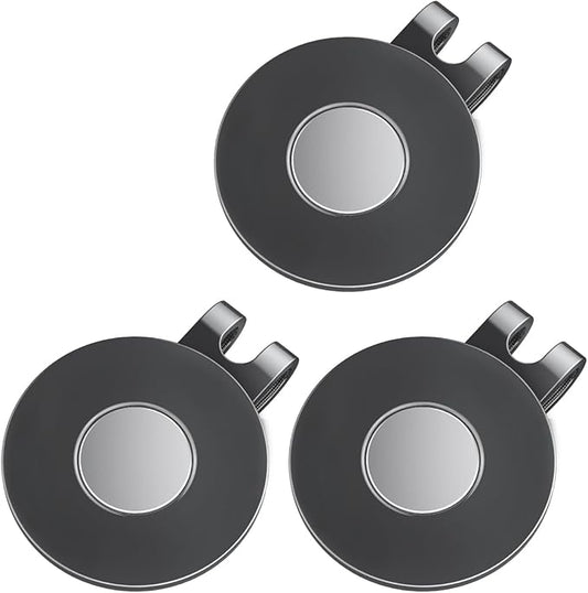 GreenHaven Golf Hat Clips Magnetic Golf Ball Marker Holders for Golf Hats Caps Pants Gloves Bags Visors Belts Nickel-Plated Alloy Clips for Metal Golf Ball Markers (Ball Marker Not Included)