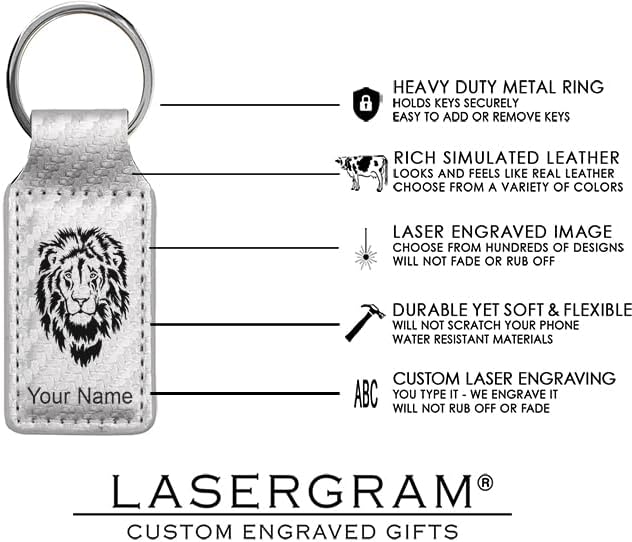 LaserGram Rectangle Keychain, Disc Golf, Personalized Engraving Included