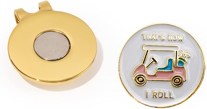 Birdie Girl Women's Golf Ball Marker Hat Clip, Magnetic Golf Ball Marker, Golf Bag Accessories