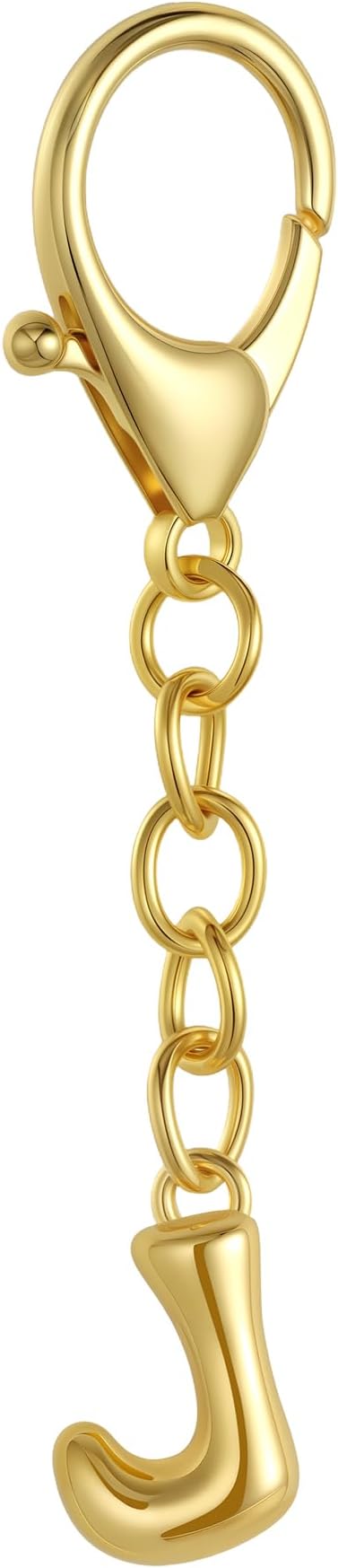 Bubble Gold Letter Bag Charms for Women, Cute Initial Keychain for Handbags, Purse Charms Birthday Christmas Gifts