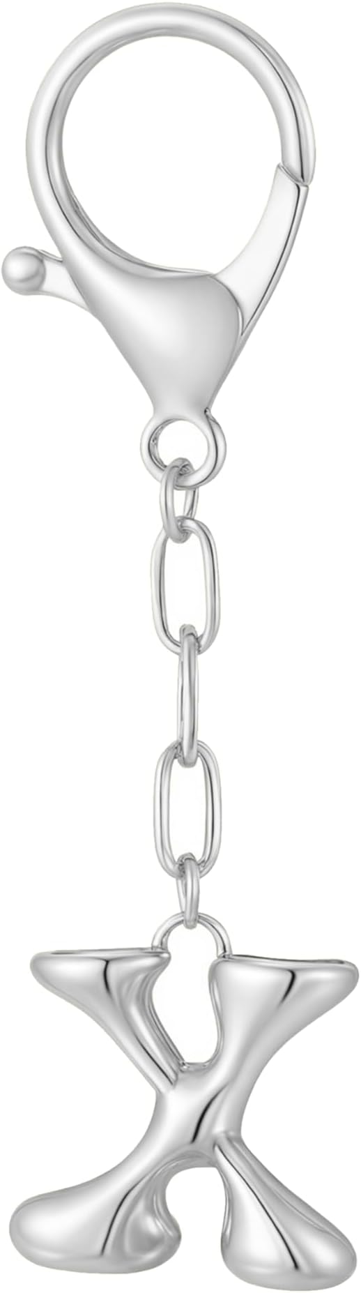 Gold Bubble Initial Keychain Charm for Women Chunky Bag Purse Charms A-Z Letter Key Chains for Handbag Accessories