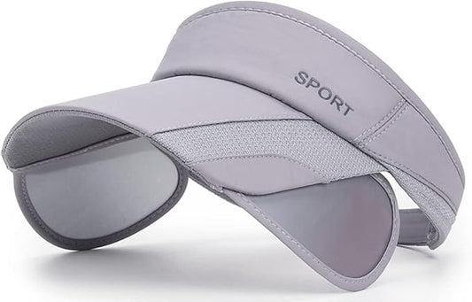 Sun Visor Hat for Women and Men - Retractable Brim Sport Hat, Summer Golf Tennis Running Beach Hat with Ponytail Hole