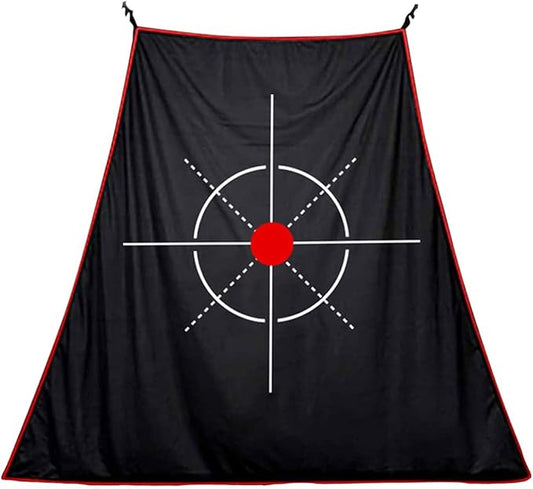 Golf Target Cloth - Heavy Duty Impact Screen for Golf Nets, Indoor/Outdoor Practice Hitting Training Aid with S-Hooks