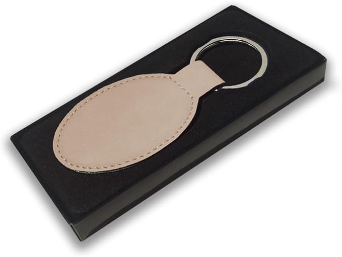 LaserGram Oval Keychain, Disc Golf, Personalized Engraving Included