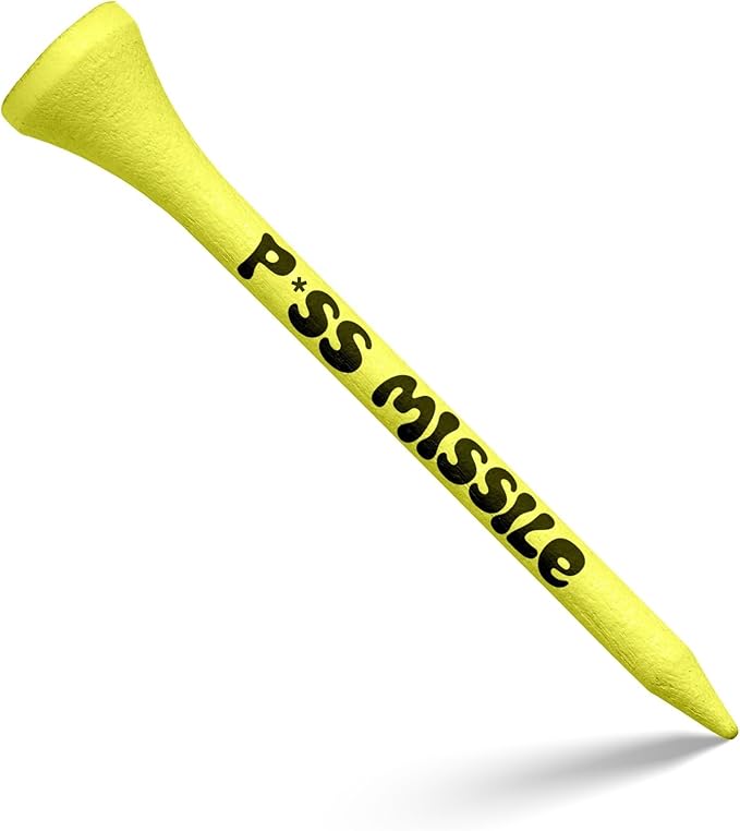 Driver Darts by P*ss Missile, Premium Bamboo Wood Golf Tees - Iconic Tee Packging and Style, Cool Golf Gifts
