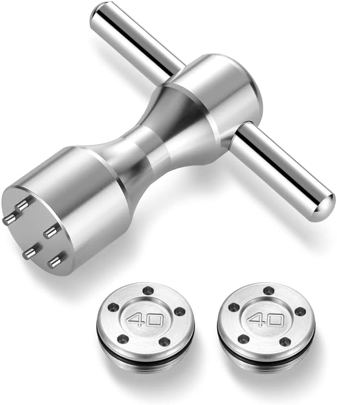 ROYMADE Golf Putter Weights 2pcs 5g/10g/15g/20g/25g/30g/35g/40g/45g with Wrench Kit Set Compatible with Titleist Scotty Cameron Putter Golf Accessory (2pcs 40g+Wrench)