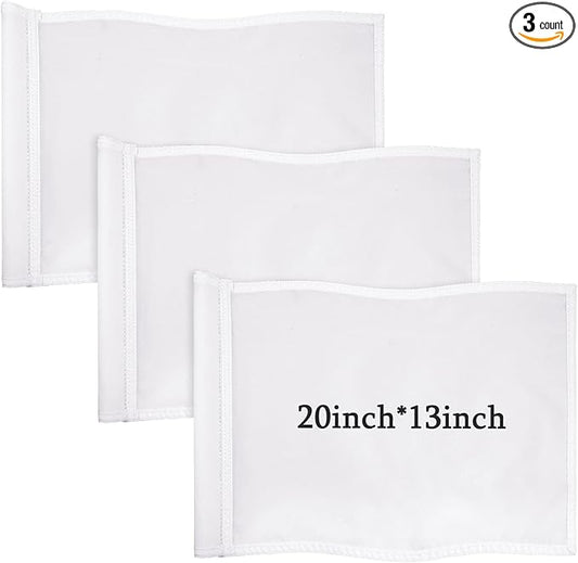 Nuenen 3 Pcs Large Golf Flags with Tube Inserted 13 x 20 Inch Oversize Putting Golf Pin Flags 420D Nylon for Yard Indoor Outdoor Backyard Garden