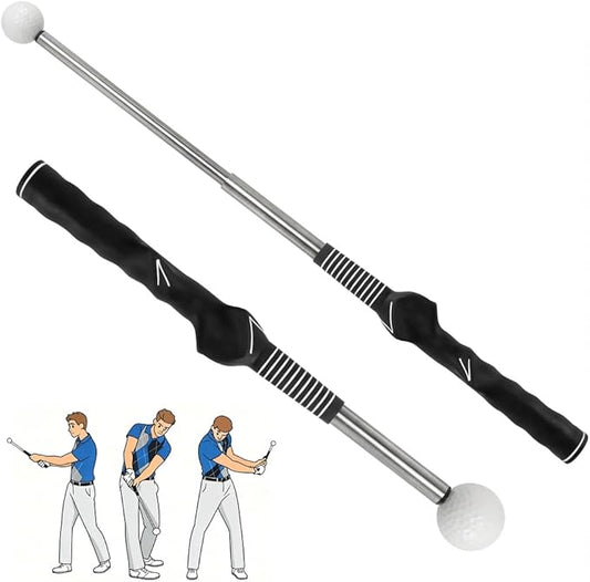 Retractable Golf Swing Trainer with Instant Click Sound Feedback, Pro-Level Golf Training Aid for Indoor Outdoor Practice,Golf Grip Trainer for Golfers to Improve Swing Consistency & Accuracy