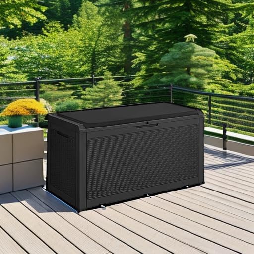 Devoko 100 Gallon Resin Waterproof Outdoor Storage Box - Image 4