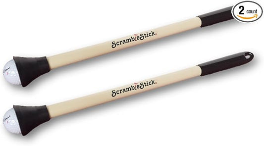 The Original Scramble Stick Shorty Ball Retriever, Designed for Scramble Golf, 20-Inch, 2-Pack