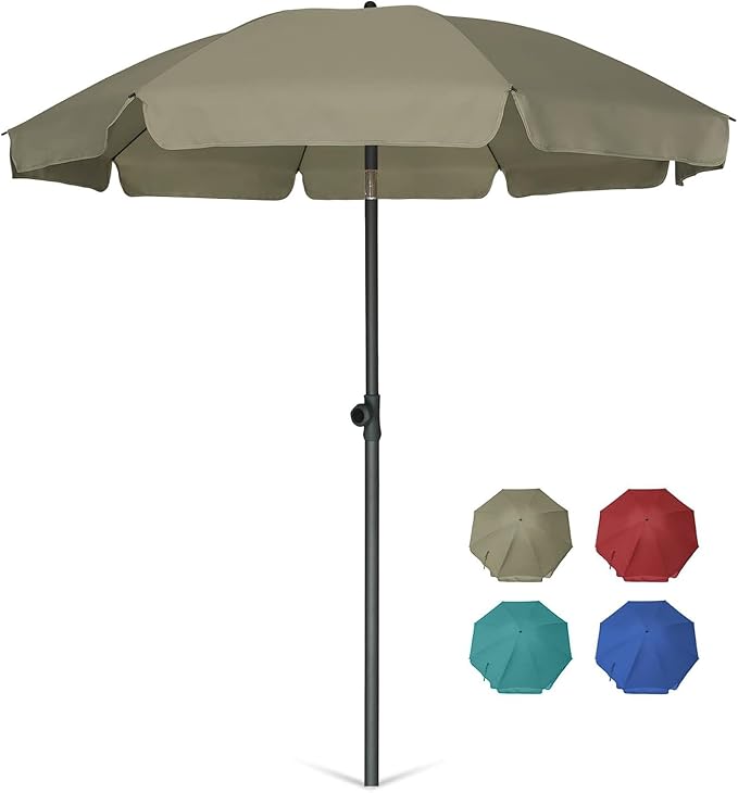 AMMSUN Patio Umbrella, 6.5 ft Outdoor Table Umbrella by AMMSUN