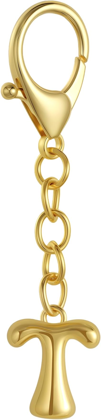 Bubble Gold Letter Bag Charms for Women, Cute Initial Keychain for Handbags, Purse Charms Birthday Christmas Gifts