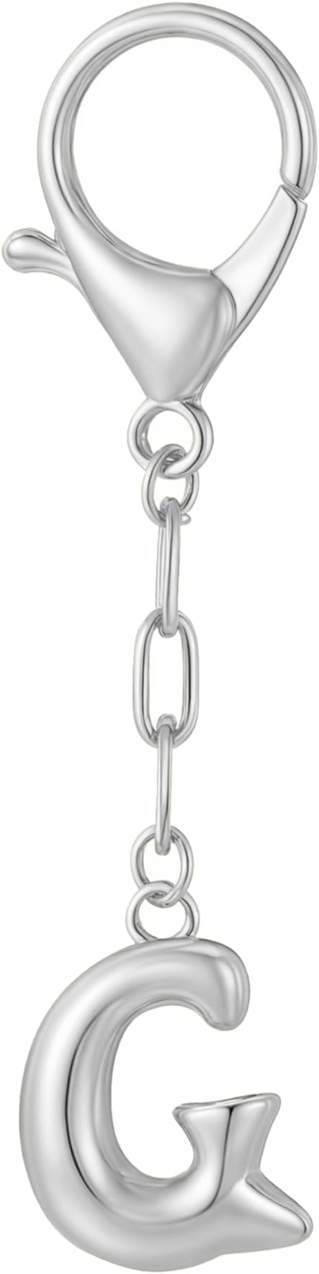 Gold Bubble Initial Keychain Charm for Women Chunky Bag Purse Charms A-Z Letter Key Chains for Handbag Accessories