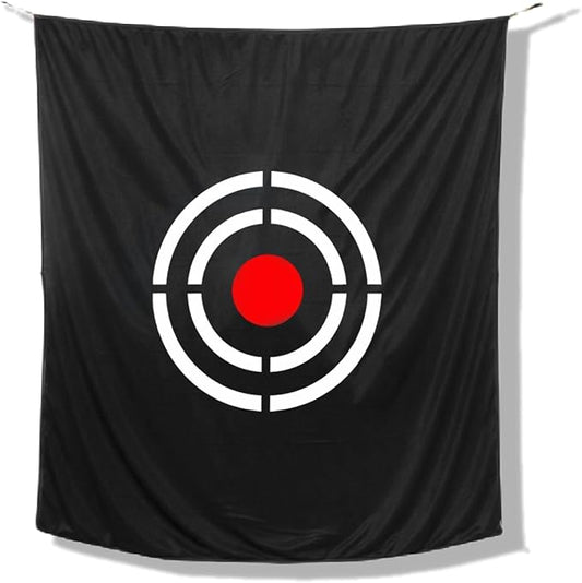 Golf Target Hitting Cloth - Black Portable Foldable Easy Setup for Indoor Outdoor Backyard Practice Training Aid Beginners Men Father Gift
