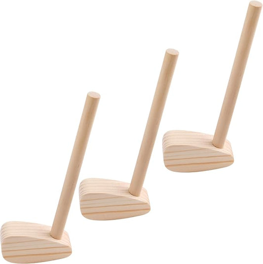 3 Pcs Mini Golf Club for Decorations, 8 Inch Unfinished Wooden Golf Putter for DIY Craft Projects, Party Favors