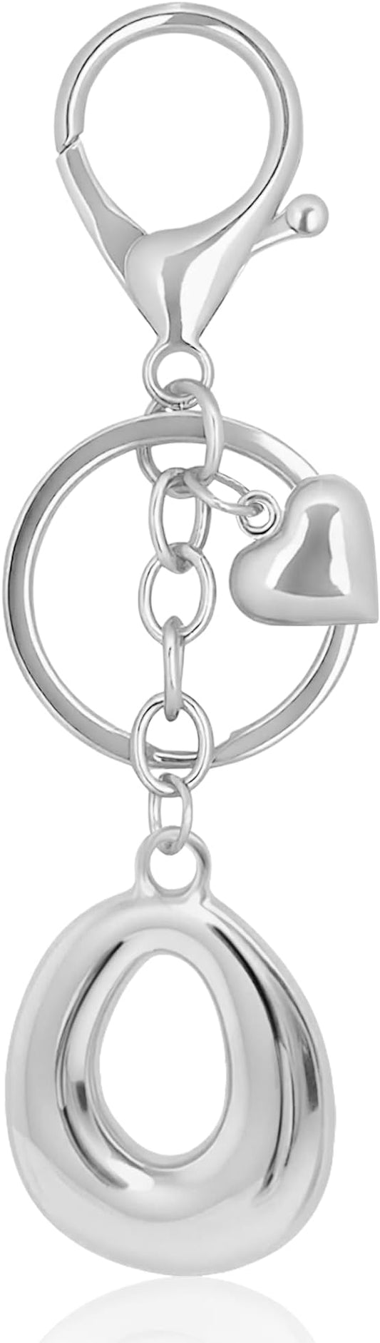 Gold Bubble Heart, Cherry, Bow & More Designs Letter Initial Keychain Bag Charms – Cute Purse Charms for Handbags