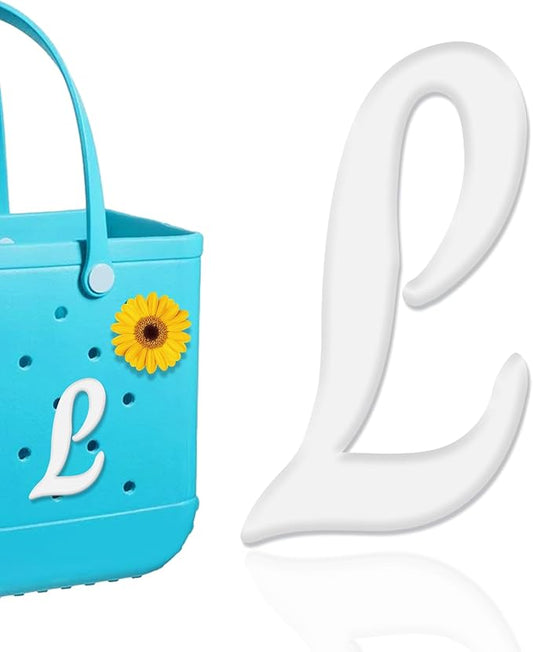 Mity rain Letter Charms for Bogg Bag，Alphabet Lettering Accessories Charms Compatible with Bogg Bag Original All Models, Insert Decorative Letter for Handbag Beach Tote Bag L
