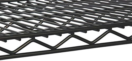 Omega Shelving Storage | 2 Tier Starter Shelving Unit 18" Deep x 54" Wide x 14" High - 800 lb Weight Capacity per Shelf, Adjustable Wire Shelving, Tool-Free Assembly |Black Shelving