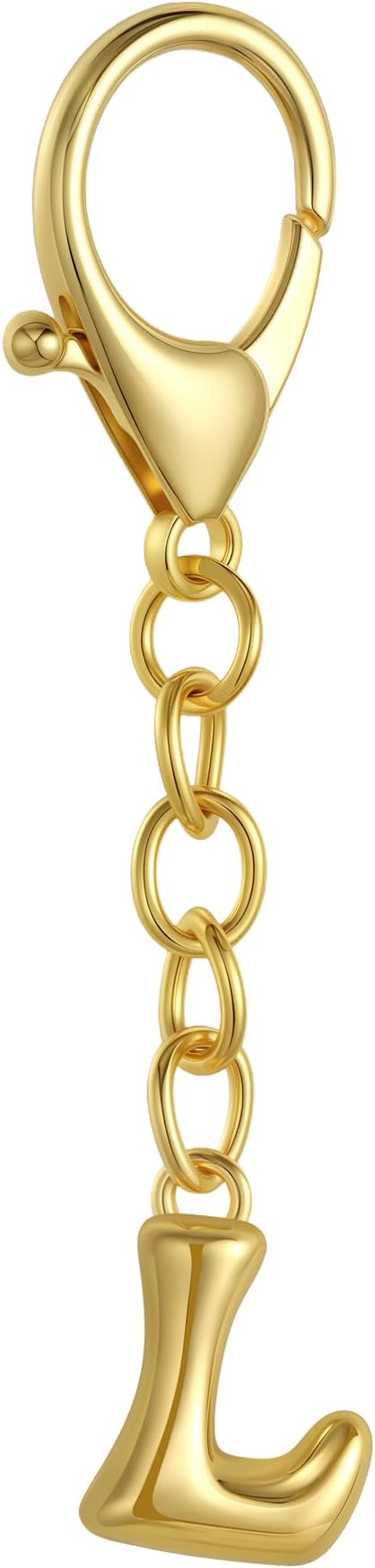 Bubble Gold Letter Bag Charms for Women, Cute Initial Keychain for Handbags, Purse Charms Birthday Christmas Gifts