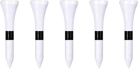 Wooden Golf Tees 3-1/4", 2-3/4", 2-1/8", 1-1/2" Available, 100 Count (Natural Color, White, Black, Blue, Red, Green, Yellow, Pink, Orange)