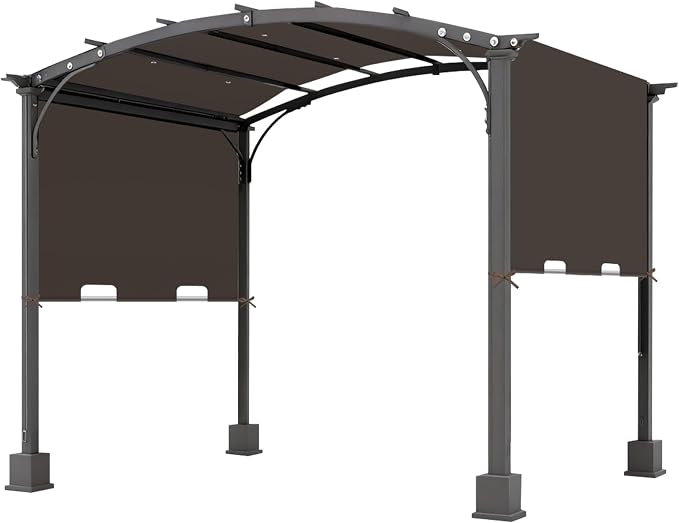 85x208 in Pergola Shade Cover for L-PG080PST Pergola | Brown, Cover Only by Bringingjoytoyourhomelife