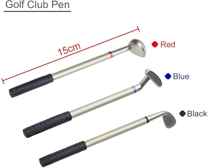 Leather Golf Club holder with three golf club pen, suitable for desk decoration, boss Dad Unique Golf Gifts