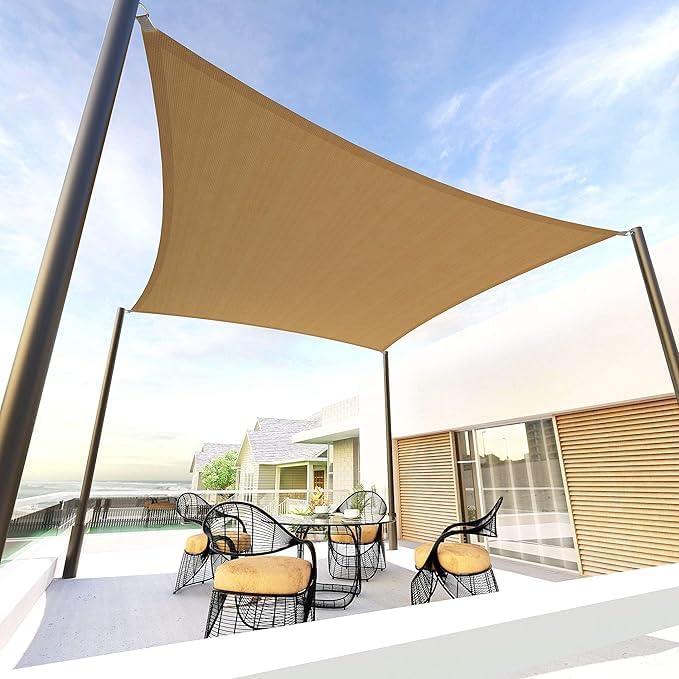 Tronssien Rectangle 6'x10' Sun Shade Sail, 95% UV Blockage Canopy Awning by Tronssien