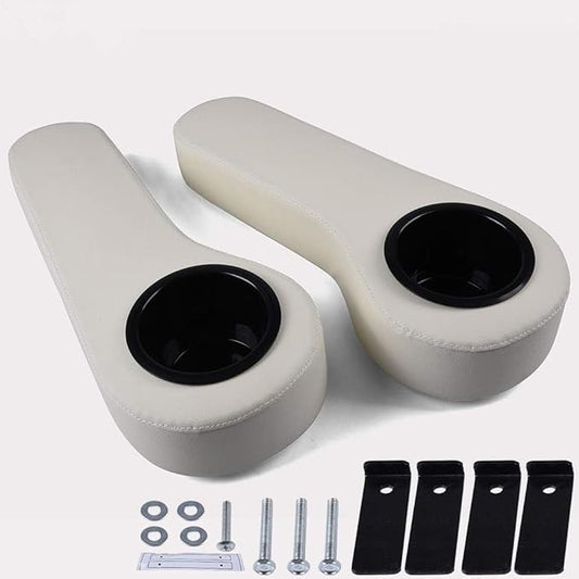 PIT66 Universal Golf Cart Rear Seat Arm Rest Cushion with Cup Holders