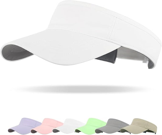 Sun Visor Hat Breathable Visors Sport Golf Visor Adjustable Velcro Sun Cap UV Performance Hats for Women Men
