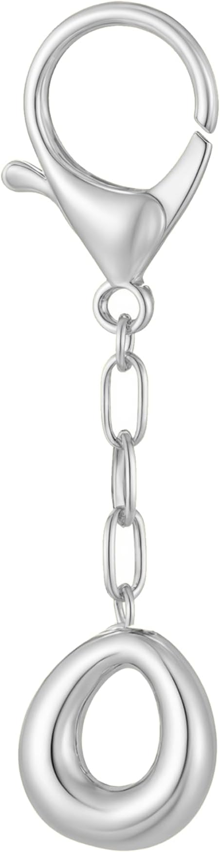 Gold Bubble Initial Keychain Charm for Women Chunky Bag Purse Charms A-Z Letter Key Chains for Handbag Accessories
