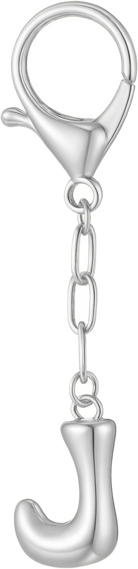 Gold Bubble Initial Keychain Charm for Women Chunky Bag Purse Charms A-Z Letter Key Chains for Handbag Accessories