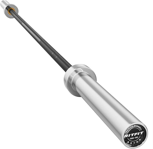 RITFIT 7FT Olympic Barbell for Strength and Weightlifting Training - 2 Inch Olympic Bar for Squat, Deadlift, Bench Press, Curl, Overhead Press - 500lbs/1000lbs/1500lbs Capacity