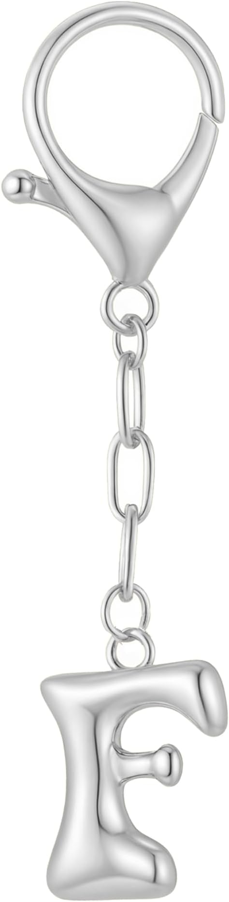 Gold Bubble Initial Keychain Charm for Women Chunky Bag Purse Charms A-Z Letter Key Chains for Handbag Accessories