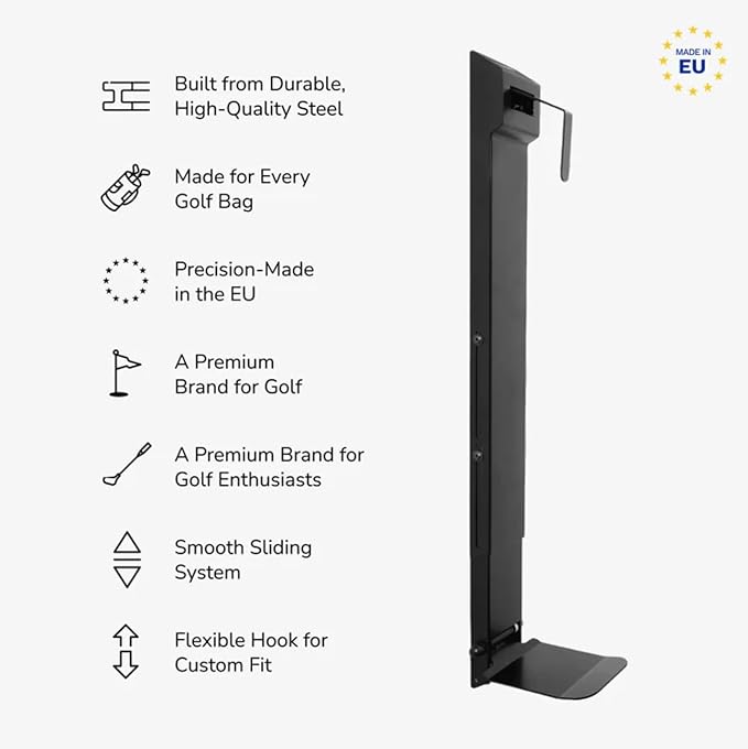 Wall Mount Golf Bag Stand for Storage, Golf Storage Organizer for Garage, Club Dock for Golfing Bag - Regular