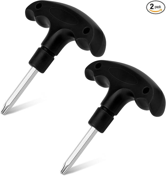 2pcs Golf Wrench, Adjustable Golf Tool with Plastic Handle Stainless Steel Driver Tool Sport Accessories Kit for Amateur Professional Golfers for Men Gifts Presents Stuff Equipment (Black)