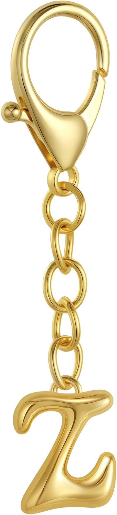 Bubble Gold Letter Bag Charms for Women, Cute Initial Keychain for Handbags, Purse Charms Birthday Christmas Gifts