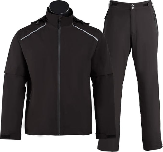 K.E.J. Golf Rain Jacket for Men Waterproof Raincoat Lightweight Jacket Golf Suit for Hiking Cycling Running Camping Traveling