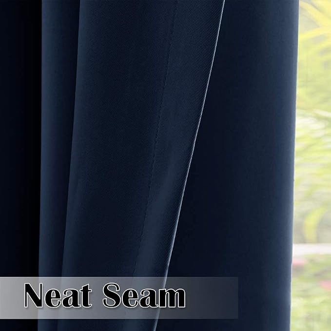 Outdoor Curtains for Patio W52 x L84 Inch Navy Blue, 1 Panel | Outdoor Blackout - Image 7