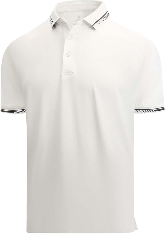 Esabel.C Mens Golf Shirts Short Sleeve Stretch Moisture Wicking Performance Dry Fit Collared Golf Shirts for Men