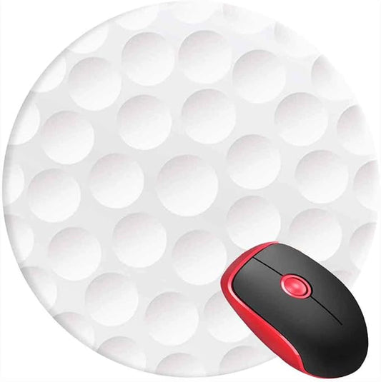 Mouse Pad Golf Ball, Round Mousepad, Non-Slip Rubber Base Mouse Mat for Laptop and Computer
