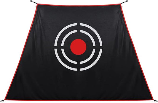 Golf Target Cloth - Heavy Duty Impact Screen for Golf Nets, Indoor/Outdoor Practice Hitting Training Aid with S-Hooks