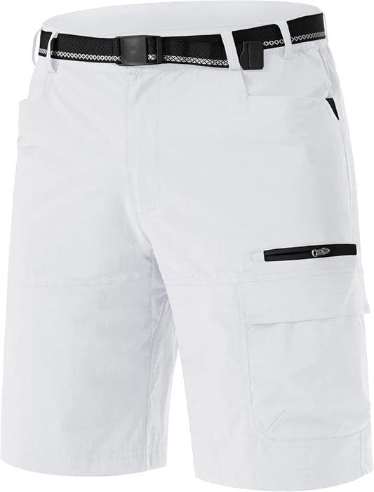 TACVASEN Men's Summer Outdoor Shorts Quick Dry Cargo Casual Work Hiking Shorts (NO Belt)
