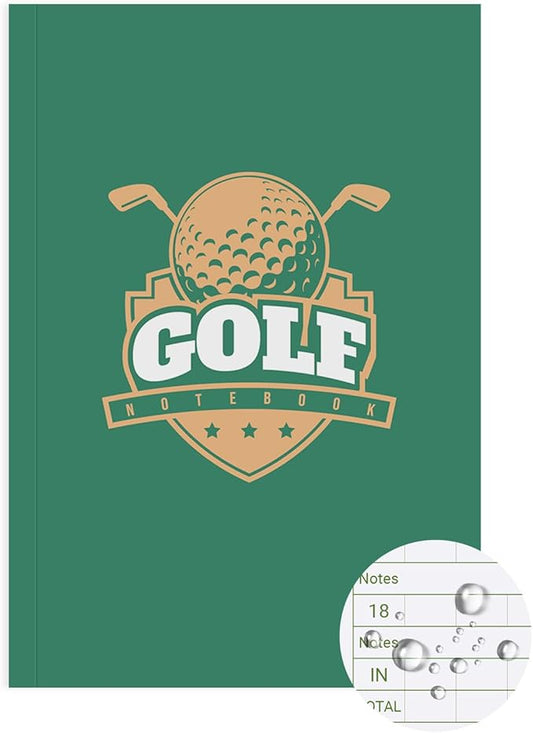 1 Pack 4X6 Inch Golf Scorecard Book, Waterproof Golf Club Yardage Book, Golf Log Notebook, Tracks 25 Rounds, Perfect for Men Golfers and Golf Club