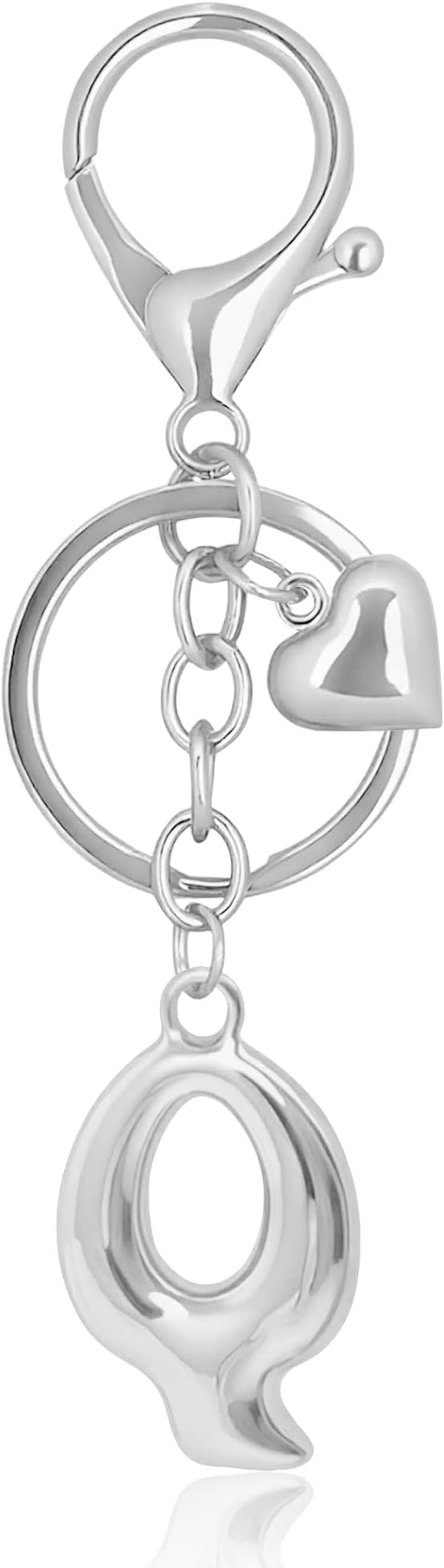 Gold Bubble Heart, Cherry, Bow & More Designs Letter Initial Keychain Bag Charms – Cute Purse Charms for Handbags