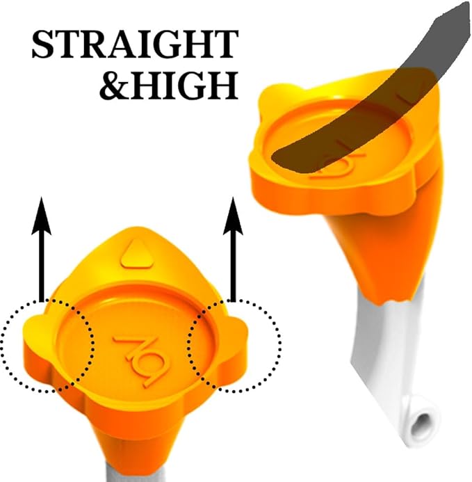 Premium High Path Golf Tee Set - 5° Launch Angle, 9 Pack, Adjustable Height Markers, Reduces Hooks and Slices, High Visibility, Stable 20mm Head
